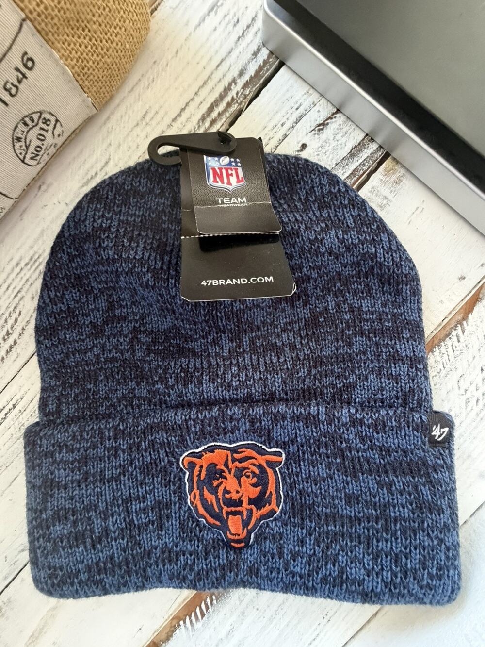 NFL Chicago Bears '47 Brand Knit Cuff Winter Hat Adult One Size season ticket